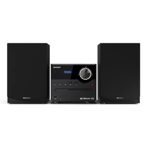 SHARP XL-B517DBK MICRO SYSTEM AUDIO DIGITALE DAB+ FM 40W LETTORE CD RIPRODUZIONE USB MP3 NERO GREY